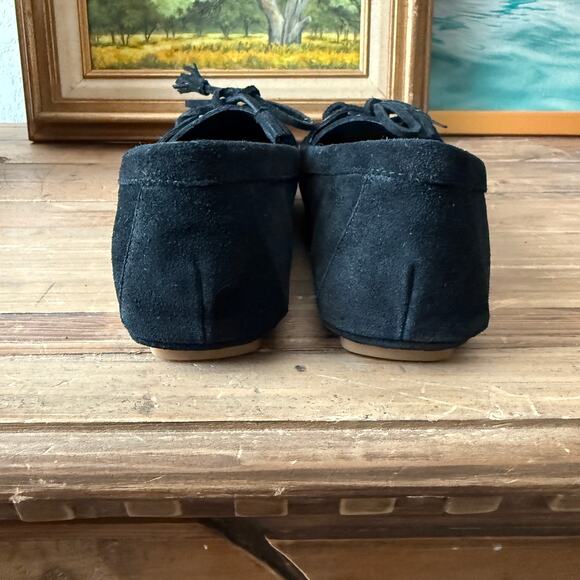 Women's J.Crew Black Suede Driving Moccasin Flat Loafer Shoes Size 9 NEW - Picture 6 of 9
